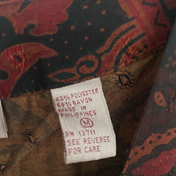 Karen Scott SZ M open front vintage blouse - Picture 4 of 5